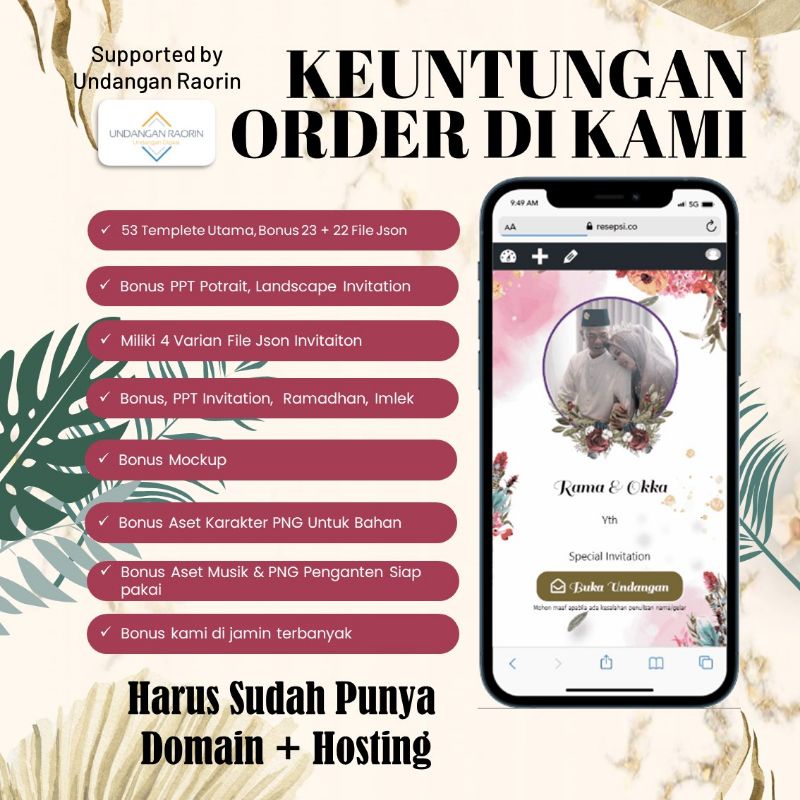 Template Json WeddingPress dan Plugin Exlusive Undangan Pernikahan Undangan Digital Website