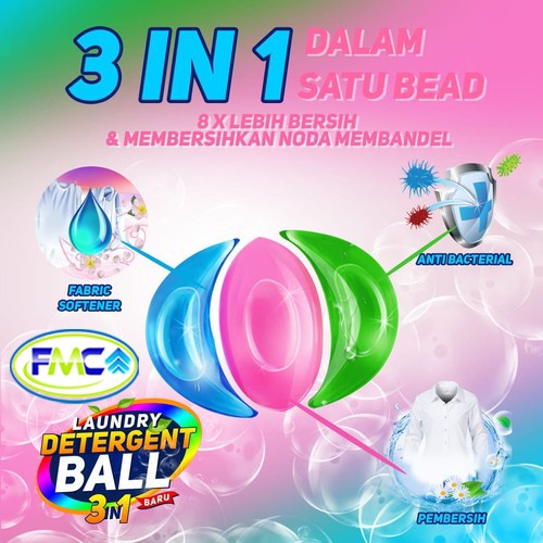 Sabun Cuci Baju Laundry Gel Ball Mesin Manual Bersih Anti Noda Praktis Aman Murah