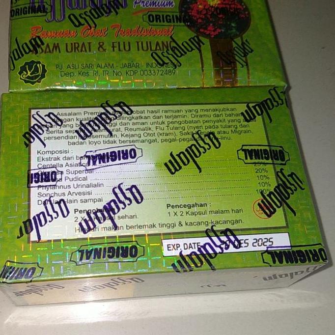 

PROMO HARI INI Ramuan obat tradisional asam urat dan flu tulang assalam jamu kapsul original grosir