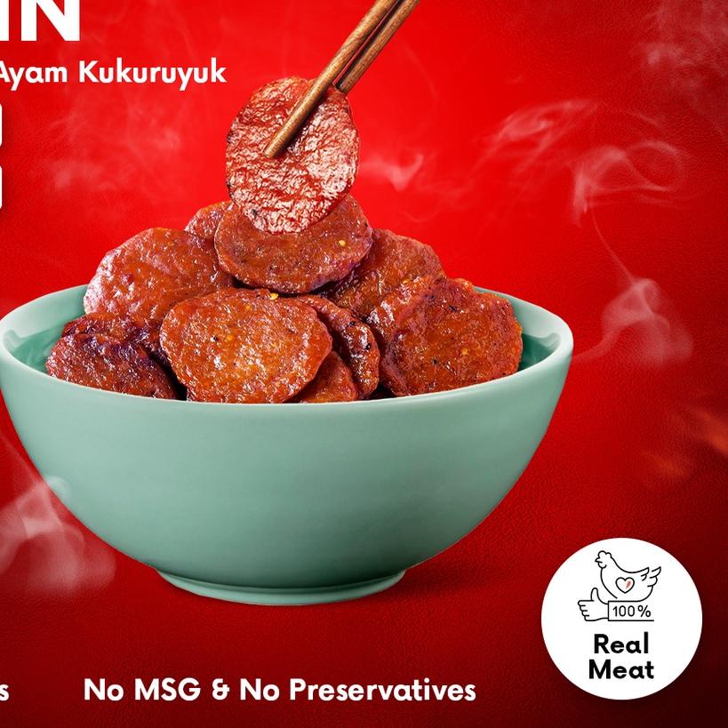 

▲ [PREMIUM COIN] Dendeng Ayam Kukuruyuk Kukuruyuk Makanan Siap Saji - 500 Gram ☛