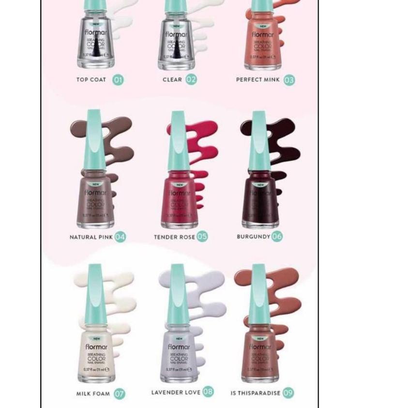 ♕ Flormar Breathing Color Nail Enamel | Breathable Nail Polish Wudhu Friendly ☑