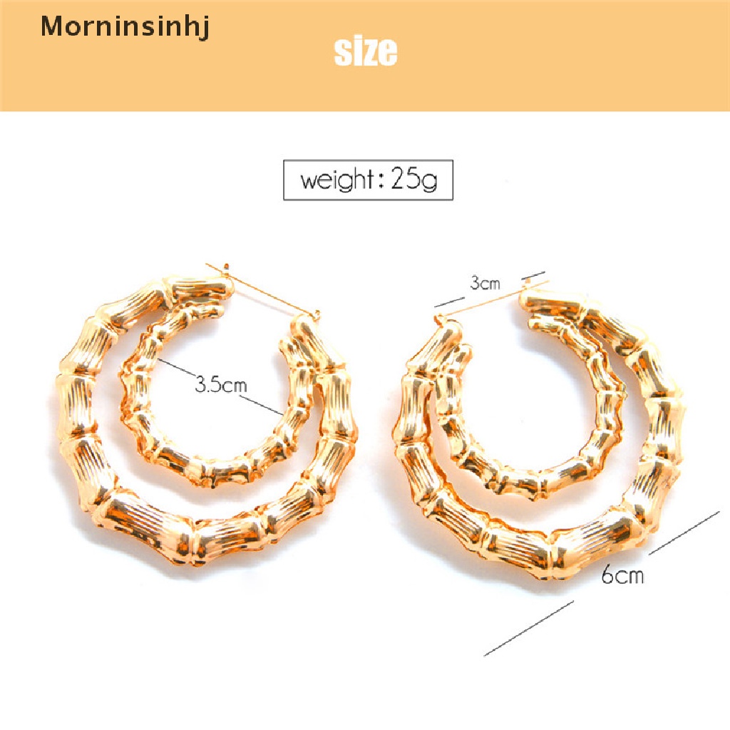 Mornin Anting Bambu Besar Anting Hip-Hop Ladies Hoop/Hoops Ear Circle id