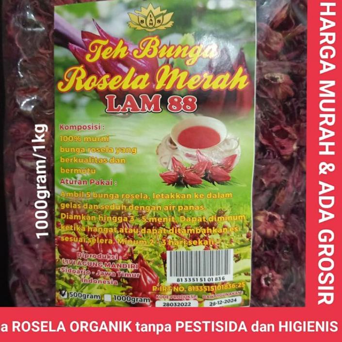 

☜ teh bunga rosela merah kering 1 kg ♕