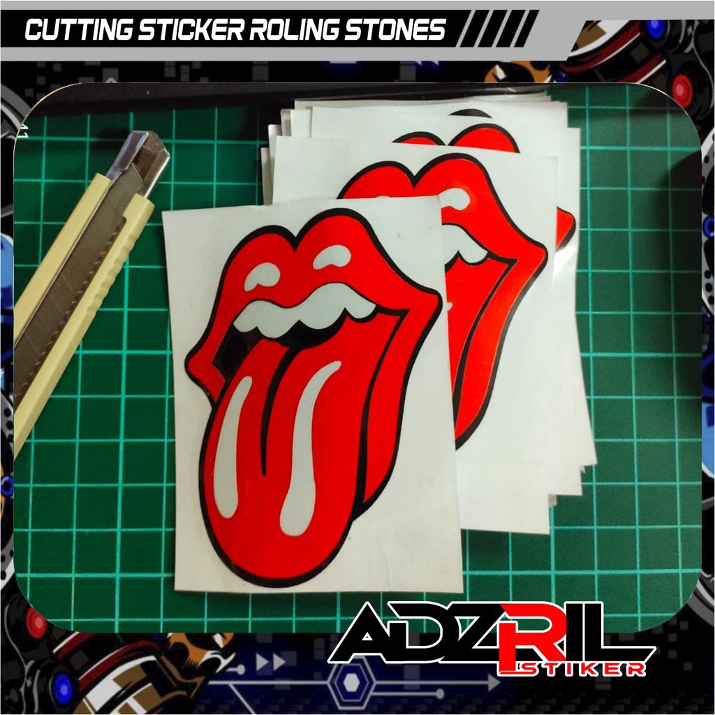 sticker Cutting  Rolling Stones / STICKER MOTOR / STICKER MOBIL / STICKER LAPTOP/ STIKER KACA / STIK