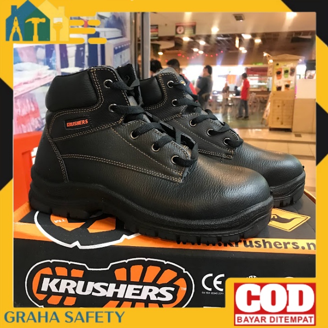 Sepatu Safety Krushers Dallas Hitam - Safety Shoes Dallas Black ORIGINAL