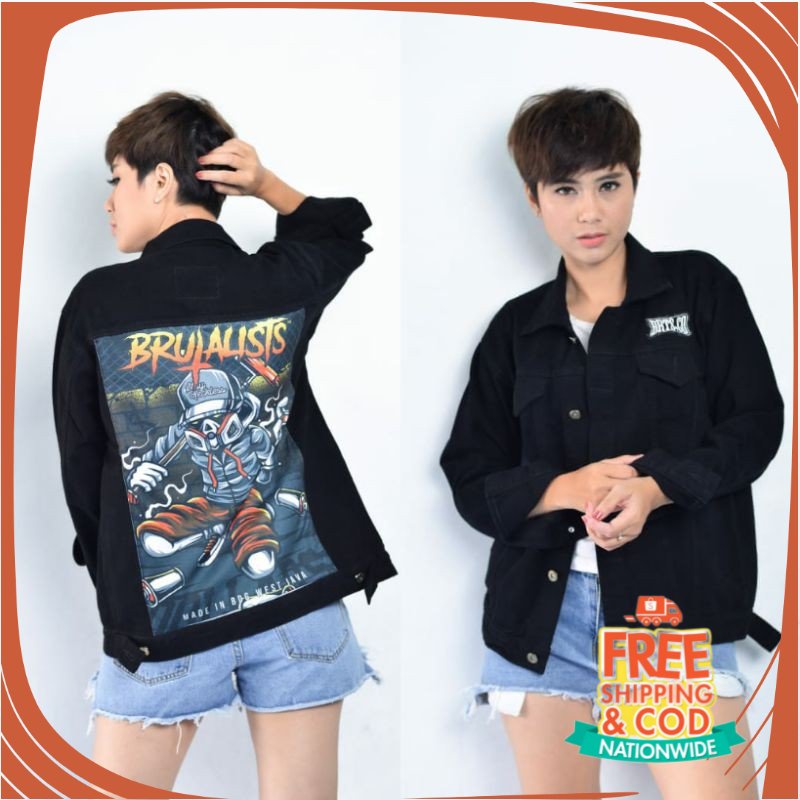 JAKET JEANS NEW BREND DENIM UNISEX/ Jaket brutalists denim Jaket jenas printing pria wanita original