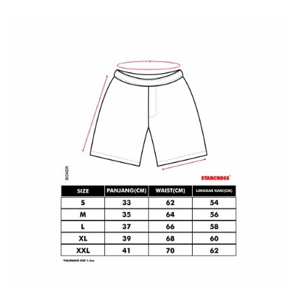 CELANA PENDEK BOXER STARCROSS | BXS 301 WHITE