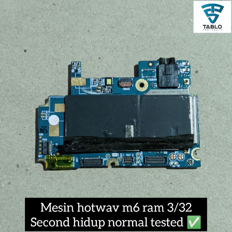 mesin hotwav m6 ram 3/32  hidup garansi normal