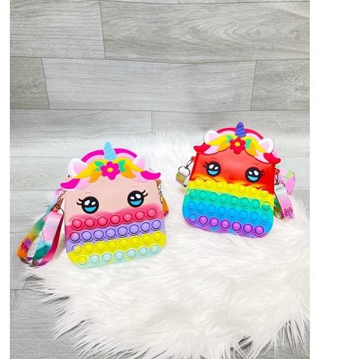 ➼ Tas Selempang Anak Pop it Unicorn Big Size - 000-50B# ✲