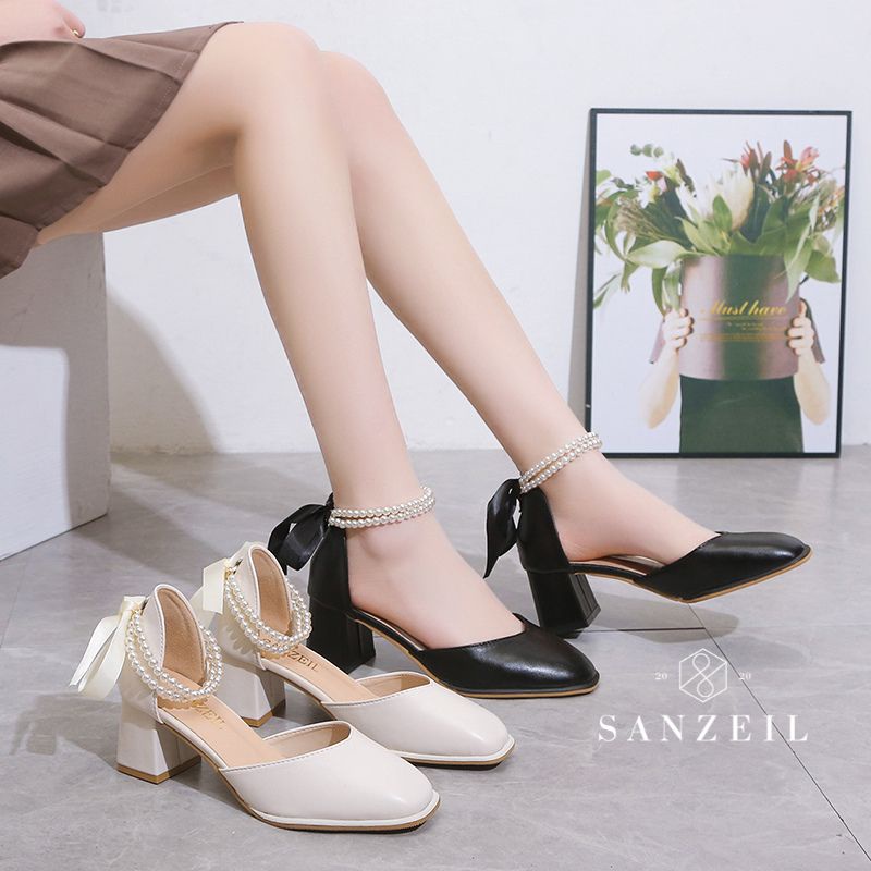 Sanzeil Ravel Wedges Wanita Import dengan Mutiara 2282