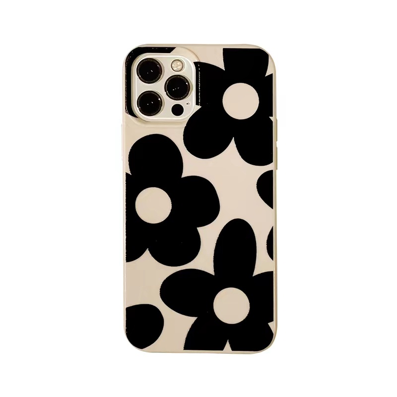 IPHONE Ins Pola Bunga Cocok Untuk Iphone14 14pro 14plus 13 13mini 13pro 13prm iPhone12 7Plus 8Plus Xr XS 13 12mini Pro Max Empat Sudut Casing Ponsel Tahan Guncangan
