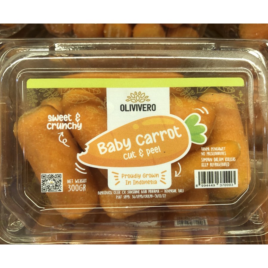 

Wortel Baby Carrot Sweet Crunchy Fresh 300 gr / Pack
