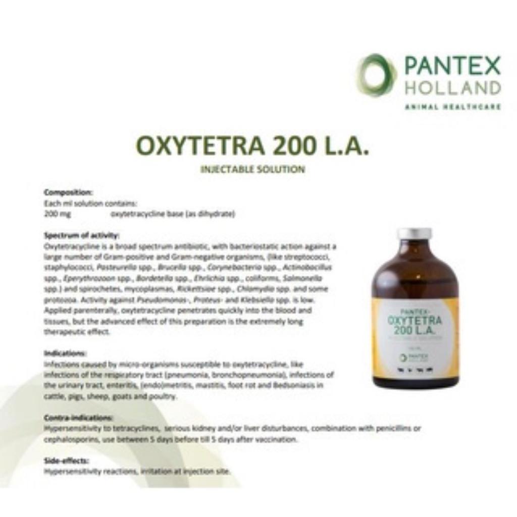 PANTEX OXYTETRA 200 LA - Obat Antibiotik Pencernaan & Pernafasan Ternak - Obat sapi - Obat kambing -