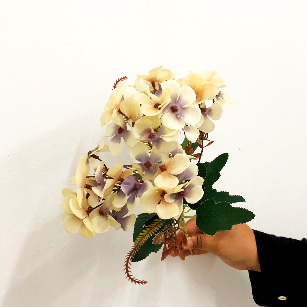 Bunga Hydrangea Fall Season Hias Tangkai Buket Plastik Ornamen Pajangan Hiasan Dekorasi Ruangan Artificial Flower Satu7an PBP156