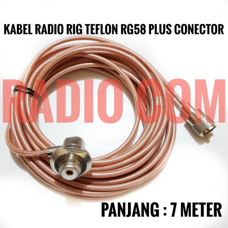 KABEL ANTENA MOBIL ANTENNA RIG RG58 7 METER / KABEL TEFLON RG58 7 METER PLUS CONECTOR GM500 KABEL RADIO RIG KABEL ANTENNA MOBIL KABEL TEPLON RG58