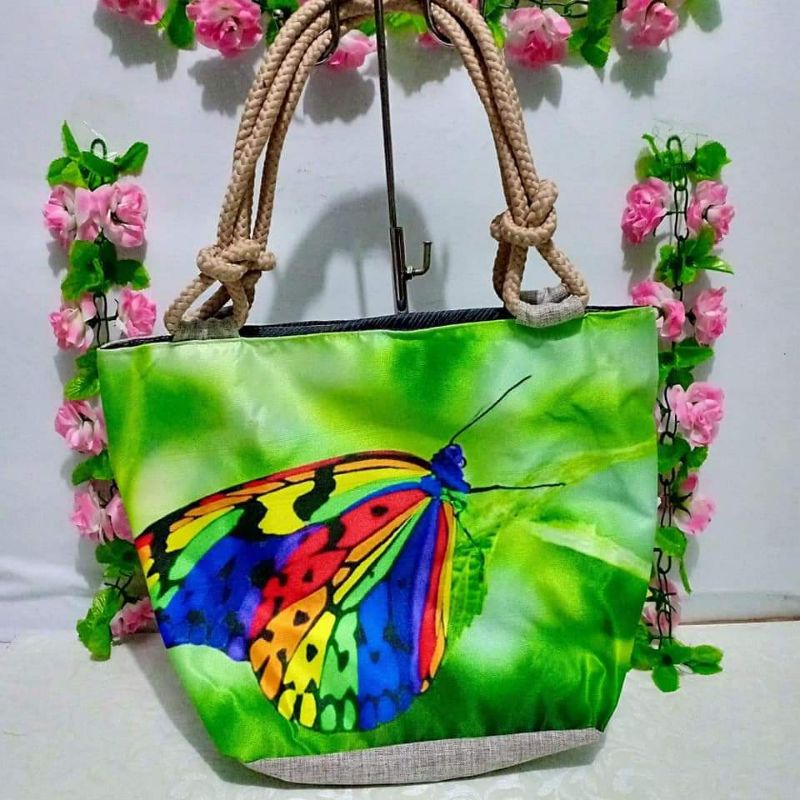 Totebag tas tote kupu-kupu tas wanita butterfly tas kuliyah tas sekolah tas ibu zellshop