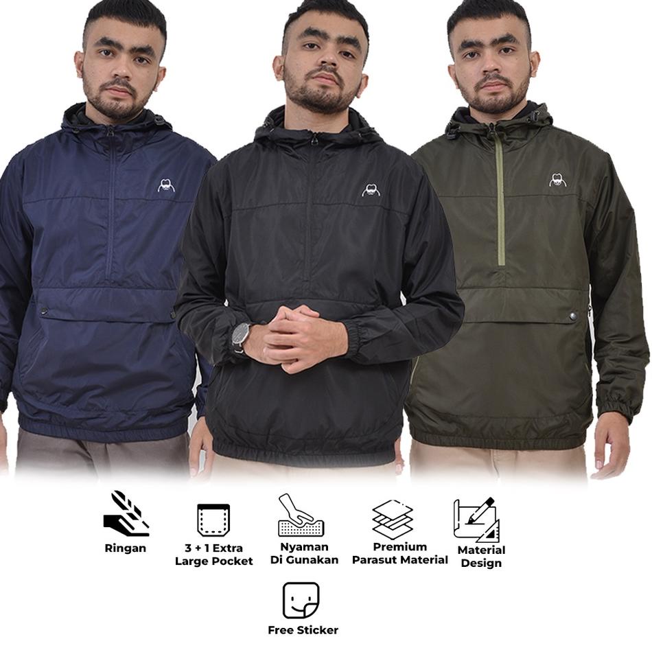 ✶ BREY Jaket Pria Cagoule Parasut Maze Jacket ❇