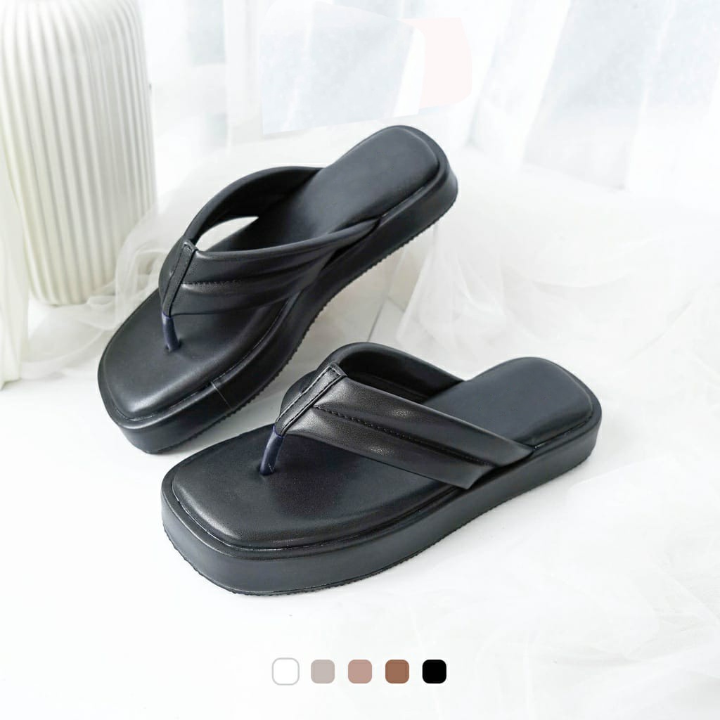 Sandal Wanita Jepit Wedges Empuk Kekinian Terbaru 2023