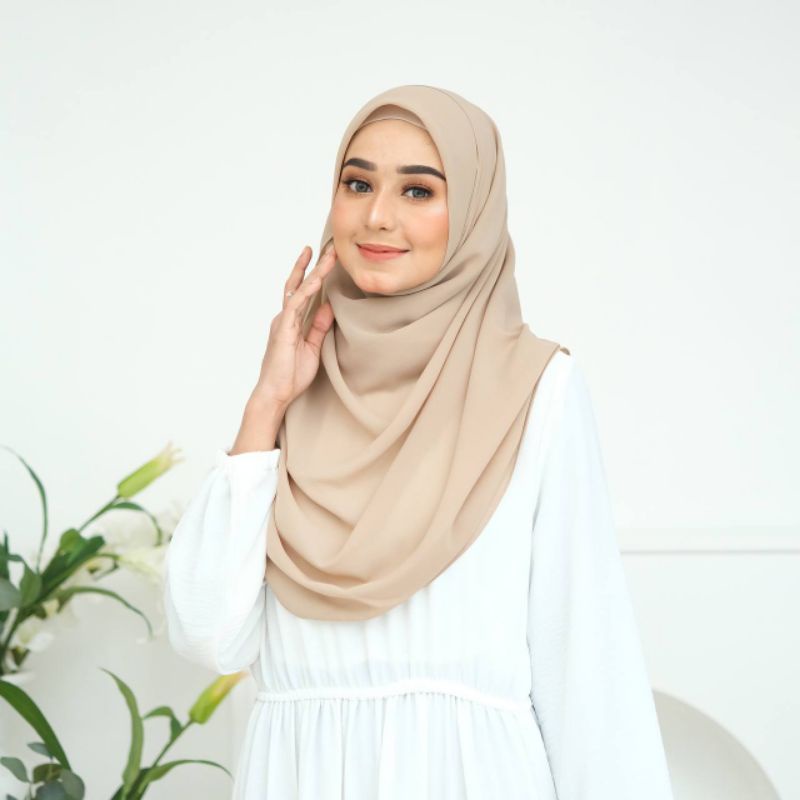 Hijab Segiempat Voal Curve/segiempat Malay/Voile curve