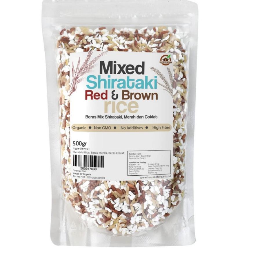 

۩ House Of Organix Mixed Shirataki , Red And Brown Rice 500 Gr ➯