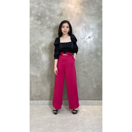 1079 CELANA KULOT | CHAIN CULLOTE | HIGHWAIST PANTS | CELANA KULOT WANITA SCUBA PREMIUM | CELANA PANJANG