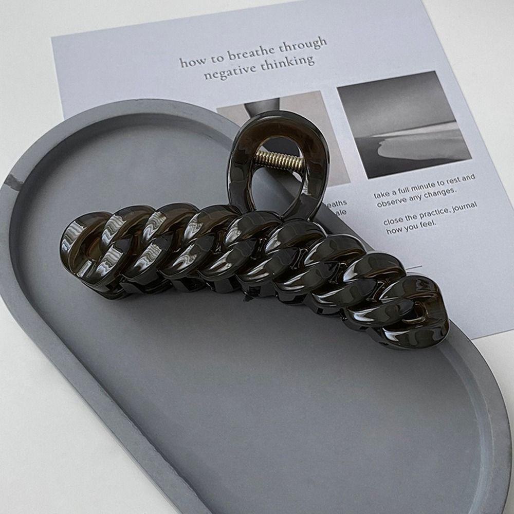 Agustina Rantai Cakar Rambut Elegan Fashion Manis Untuk Gadis Untuk Perempuan Asam Asetat Hiasan Kepala Ponytail Holder Women Hair Clips