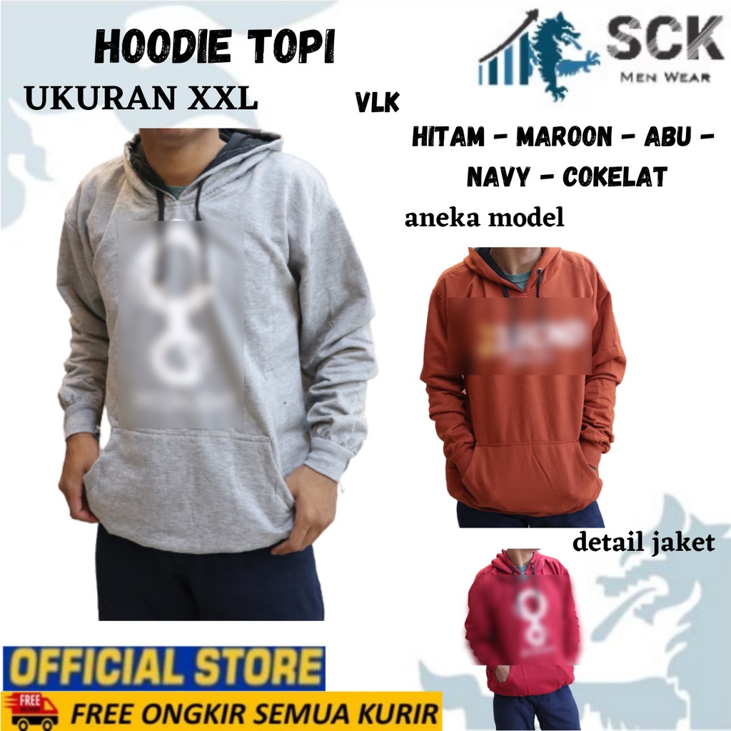 Jaket Pria VLK Hoodie Sablon Katun L XL XXL / Pakaian Pria Wanita Hudi Motif Corak - sckmenwear GROSIR