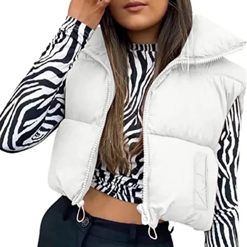 vest puffer wanita/rompi crop cewe