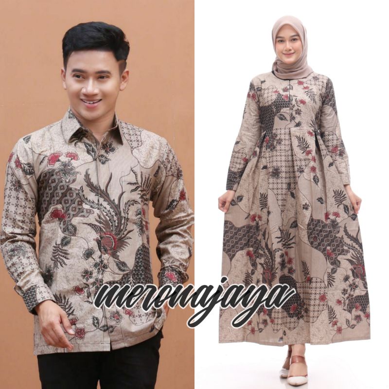 MERONAJAYA - Gamis Batik Couple M L XL XXL (JUMBO)