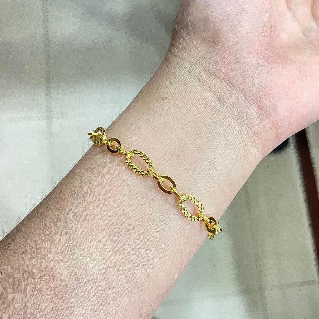 Rantai tangan nori anak dan dewasa emas asli kadar 700 70 16k paperclip bulat oval lonceng ukir 2 3 4 5 gram gelang bracelet gold