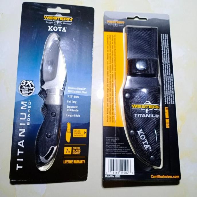 PISAU KNIVE CAMILLUS Kota TITANIUM BONDED KNIFE 3X Harder than Steel