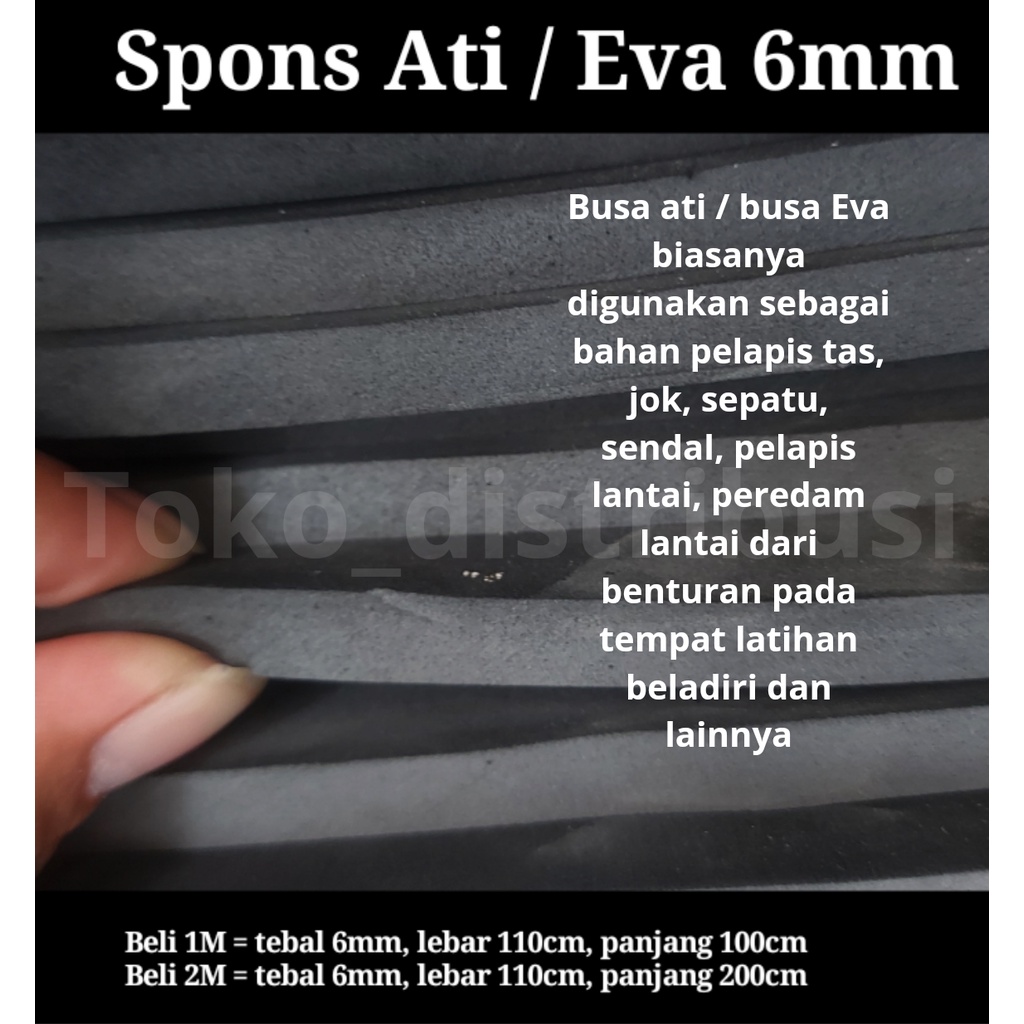 Busa Spons Ati/Eva meteran 6mm