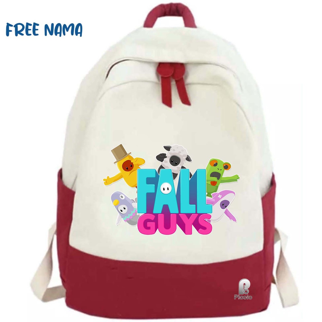 TAS RANSEL BACKPACK ANAK MOTIF GAME FALL GUYS UNISEX (FREE NAMA)