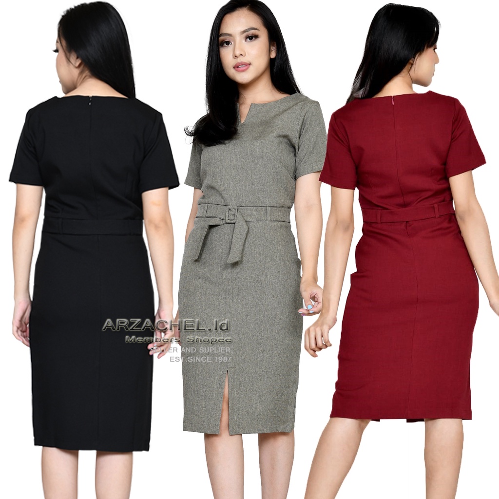 Dress Kerja Wanita Kantor Formal High Premium Quality / Dress Kerja Korea / Dress Kerja Wanita Kekinian / Baju Kerja Kantor Wanita Dress / Dress Untuk Kerja Kantor