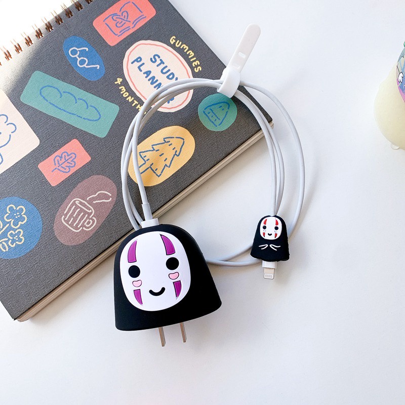 [1 set] Pelindung Kepala + Kabel Charger USB Case Fast Charging 18W / 20W Untuk iPhone 11 / 12 / 13 / 14 Pro Max iPad Desain Kartun Hewan Lucu Melody Dan Egg Bahan Silikon TPU Cable Bite Data Cute