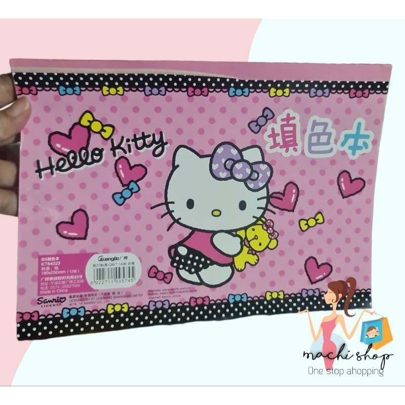 buku mewarnai hellokity, dora ,spiderman