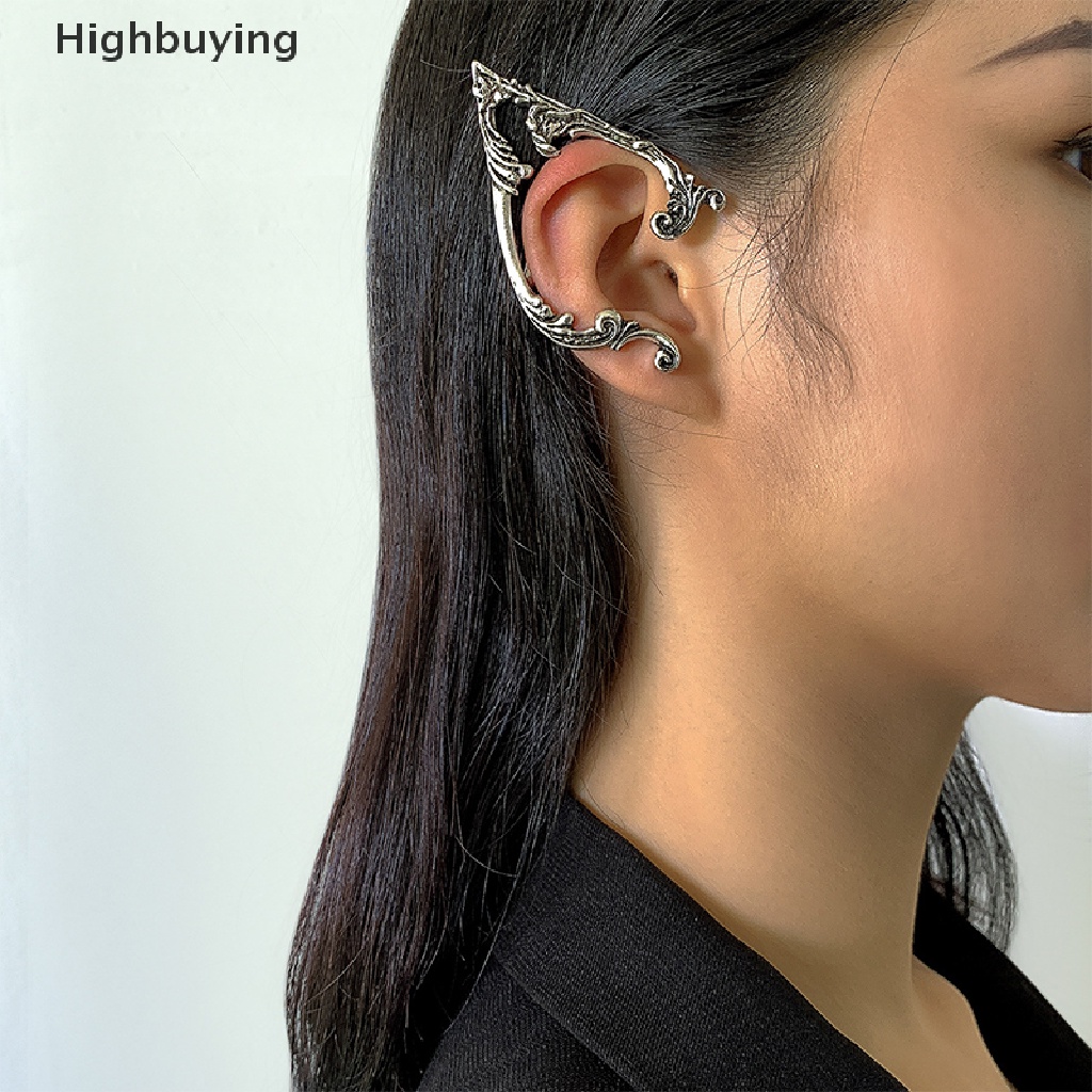 Hbid Klip Telinga Elf Gelap Tanpa Anting Untuk Wanita Warna Goth Earcuff Jewelry Glory