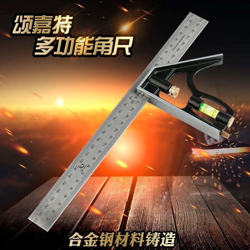 

Alzenaa - TAFFWARE Penggaris Tukang Siku Mistar Multifungsi ada Waterpass