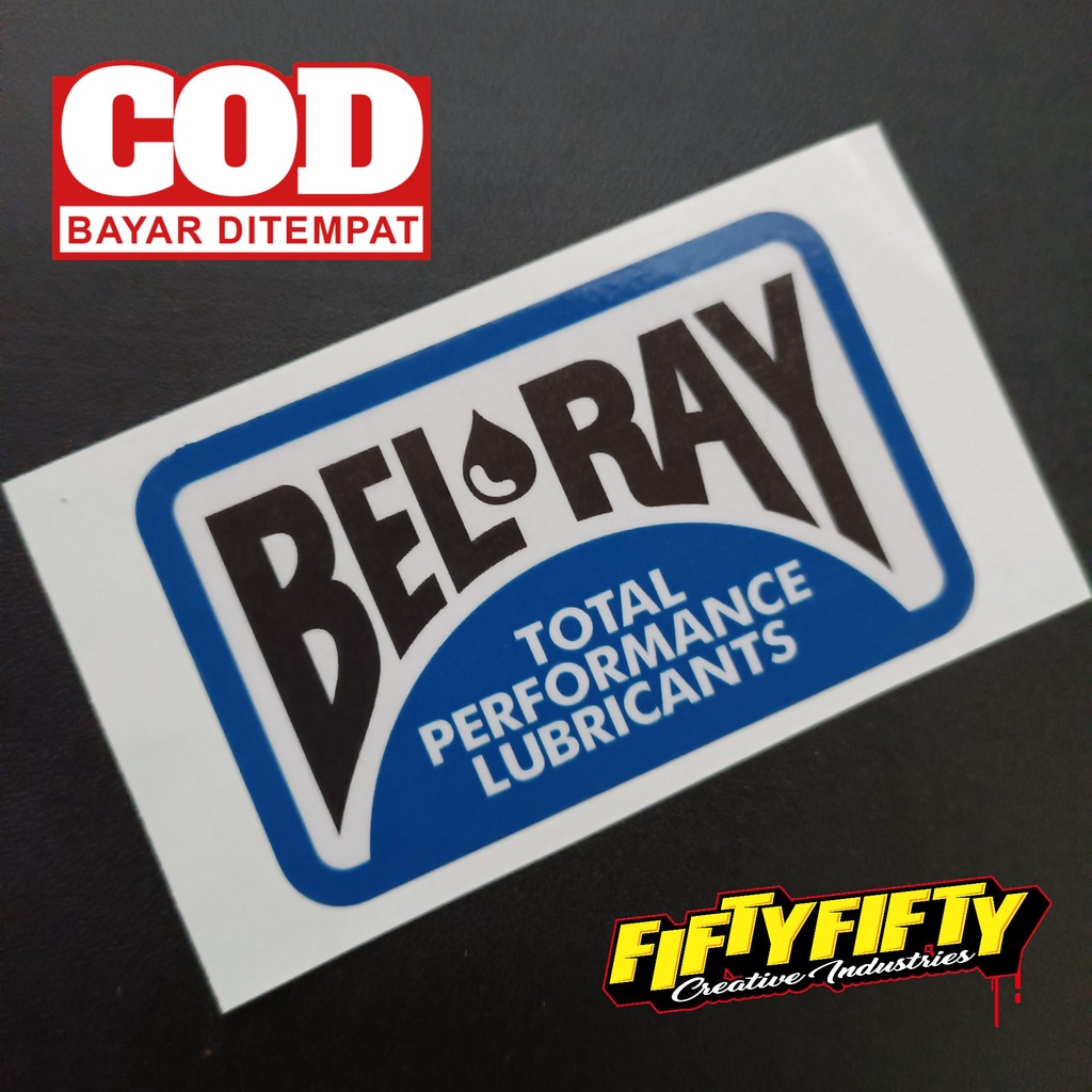 Stiker Print Cut BELRAY Stiker Printing Laminasi Glossy Stiker Motor Mobil Helm Sudah Membentuk Pola Desain