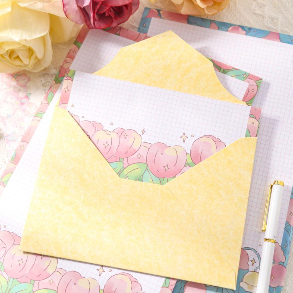 Lanfy Kertas Tulisan Kreatif Retro Scrapbooking Romantis Abadi Bunga Taman Diary Memo Pad