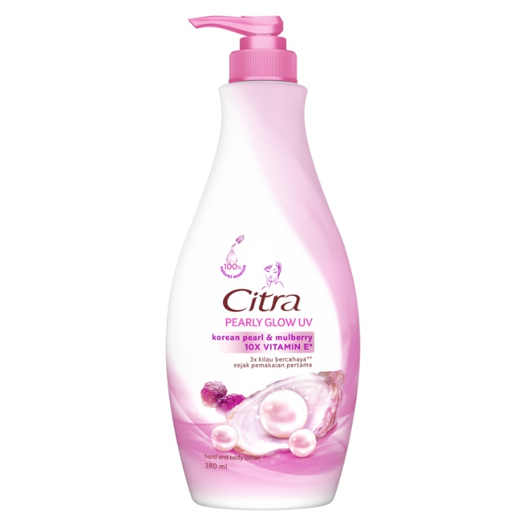 Citra Hand and Body Lotion Pearly Glow UV 380ml Twinpack