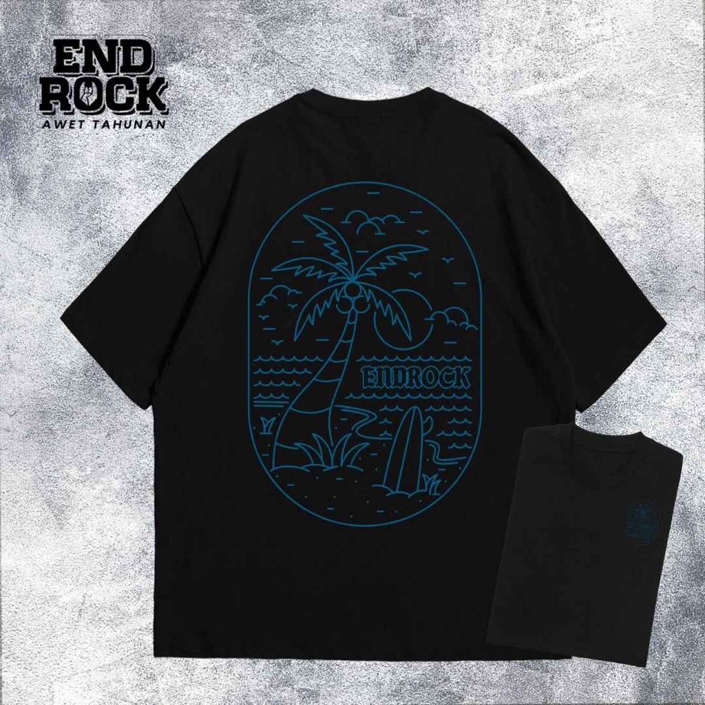 Kaos Oversize Original Endrock Tema Blue Beach