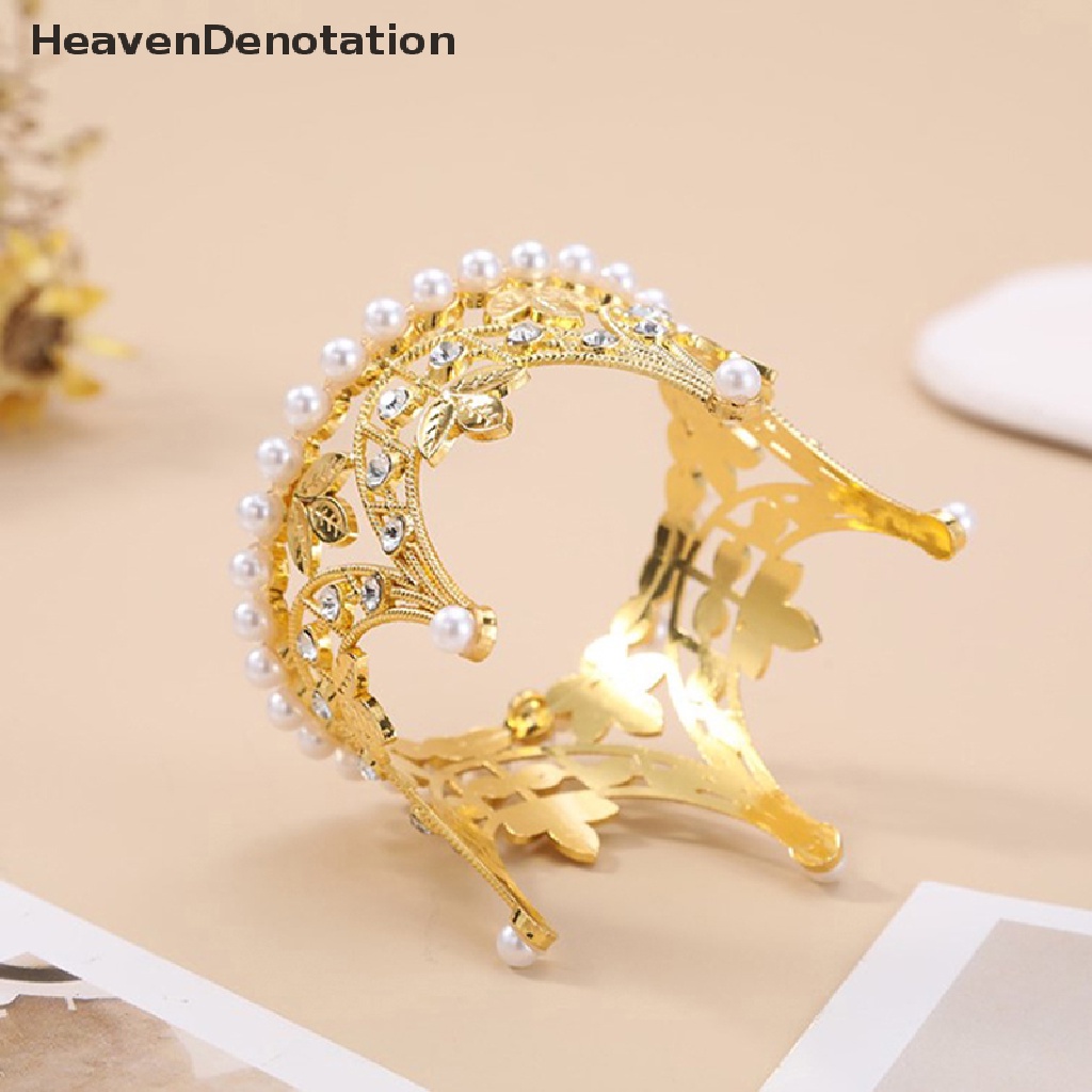 [HeavenDenotation] 1pc Mini Mahkota Putri Tiara Romantis Mutiara Garland Anak Hiasan Rambut Dekorasi Pernikahan Perhiasan Rambut HDV