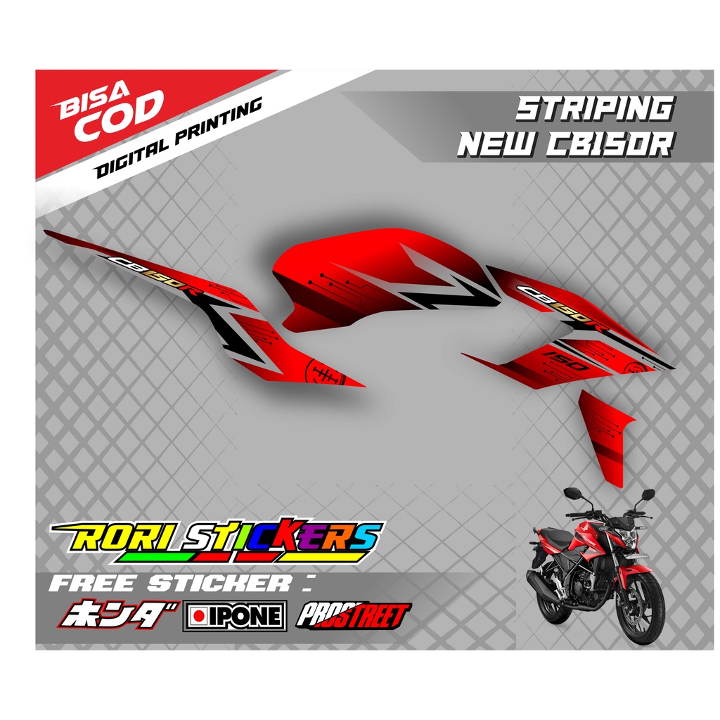 STRIPING VARIASI CB 150 R NEW / STICKER LIST MOTOR HONDA NEW CB 150 R GRAFIS