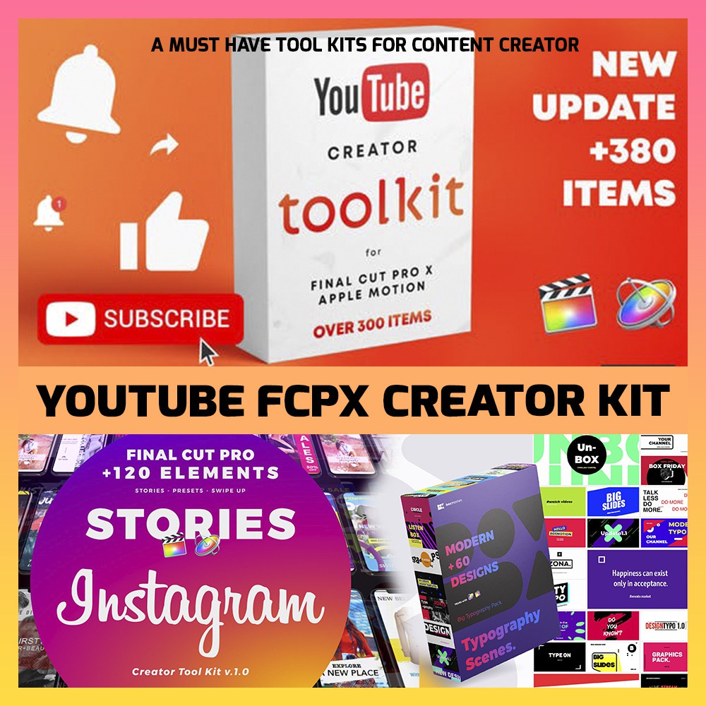 

NS YouTube FCPX Creator Tool Kit | Essential for Content Creator | Final Cut Pro X