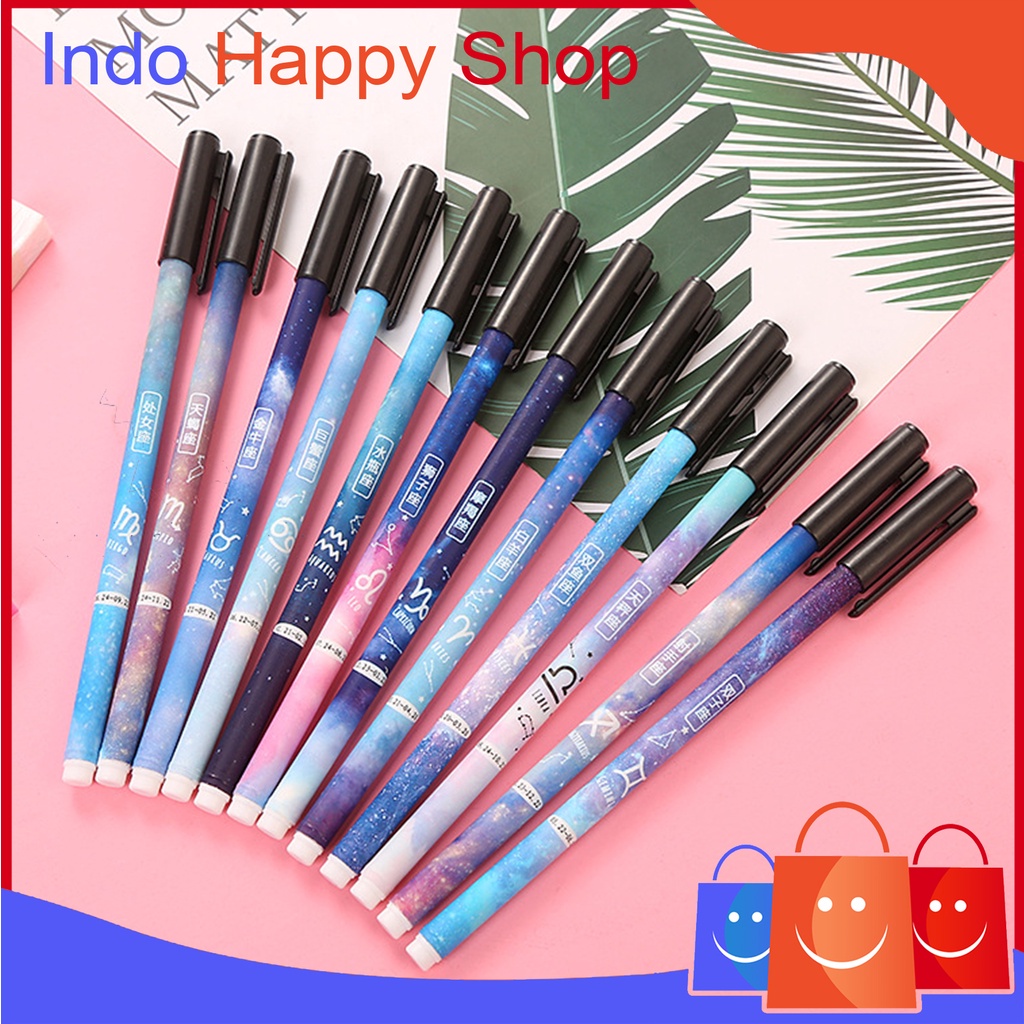 

⭐️ ⭐️Pulpen Gel Motif Zodiak Pena Bintang Kantor Sekolah Heroscope