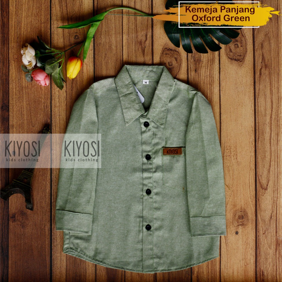 KIYOSI Kemeja Oxford Polos Anak Kemeja PANJANG Anak Best Seller 0-6 Tahun