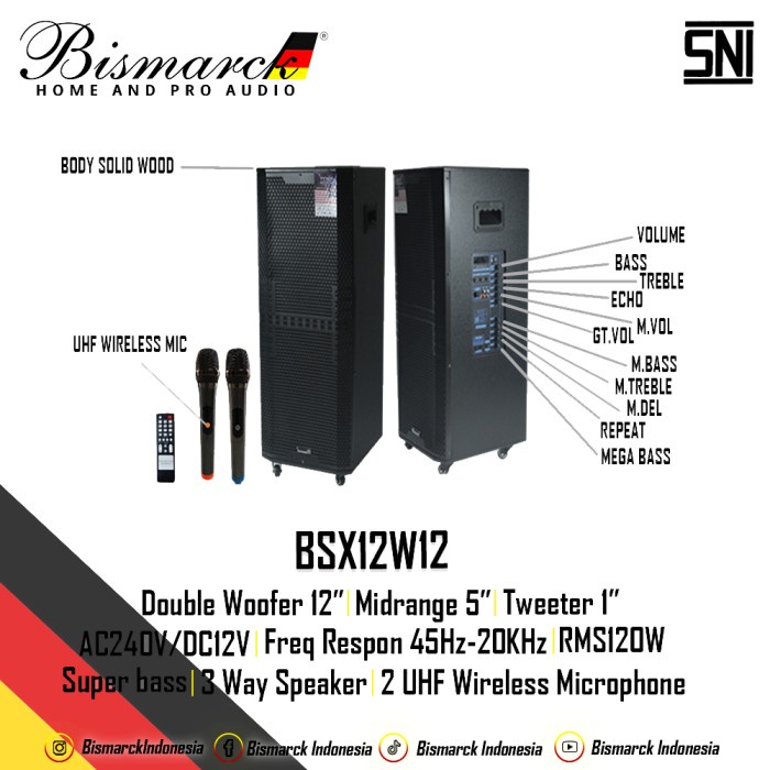 Portable Wireless Speaker BSX12 W-12