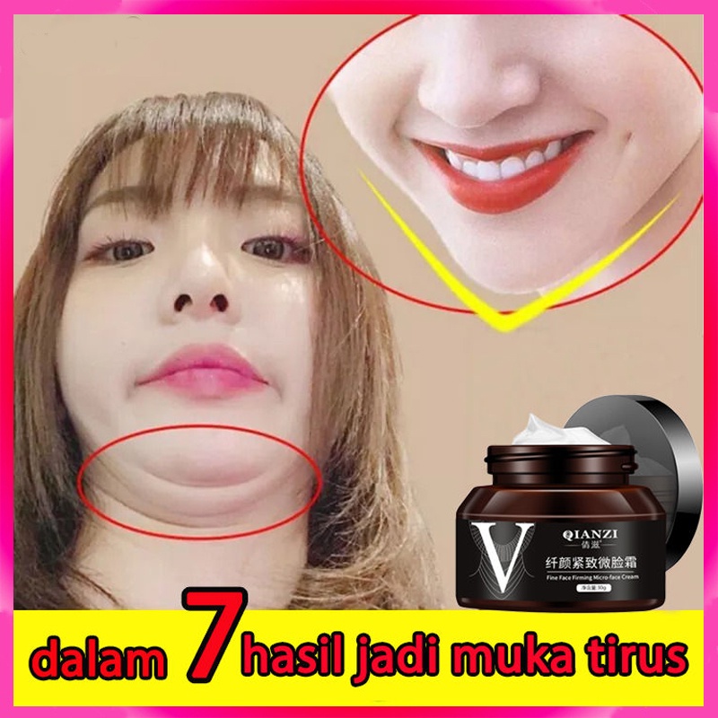 QLANZI Krim Pelangsing Wajah Tirus Wajah Dagu Lemak Wajah V Shape Face Muka Tirus