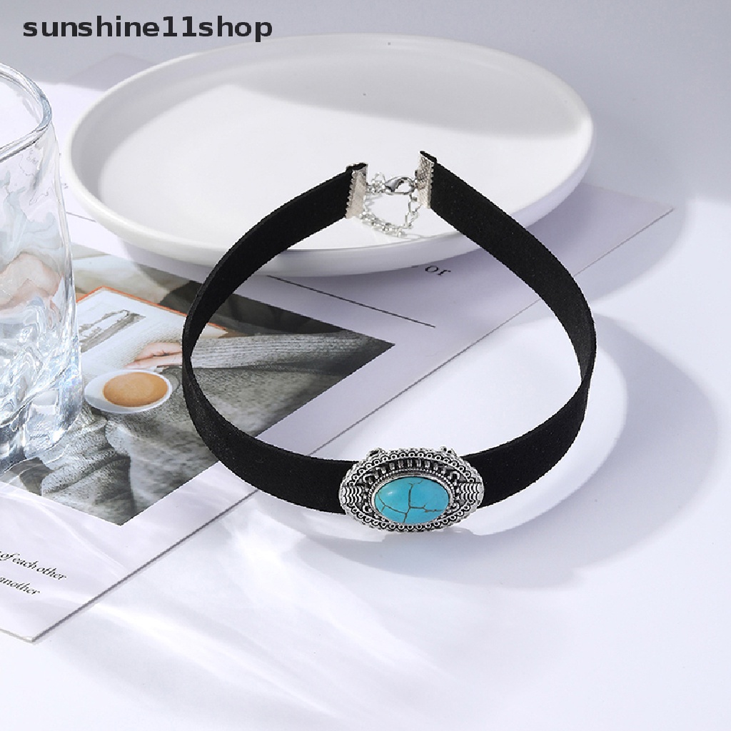 Sho Vintage Hitam Beludru Choker Kalung Gothic Berlapis Emas Kalung Untuk Wanita Gadis Perhiasan Hadiah N